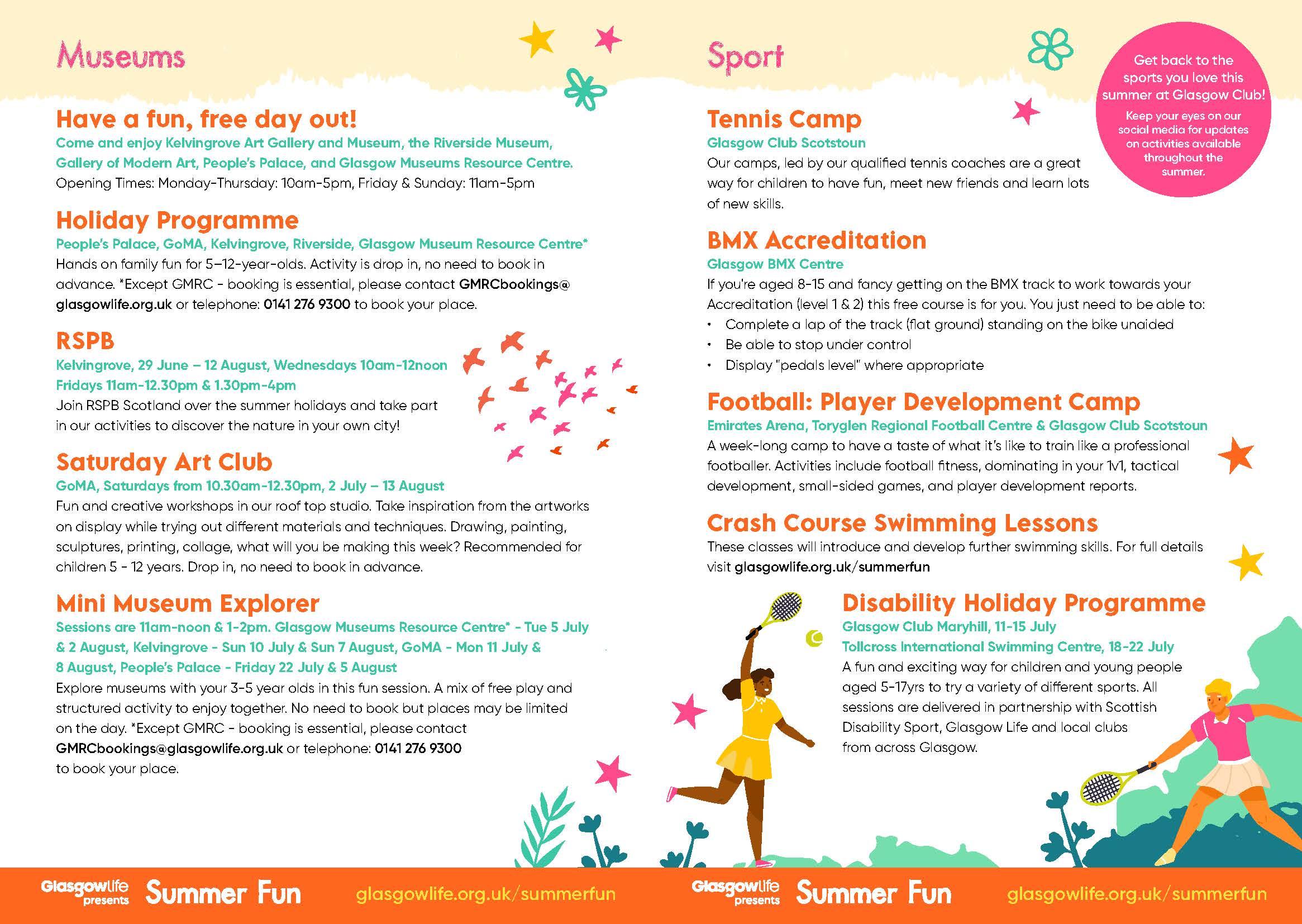 Glasgow Life - Summer Programme Page 3